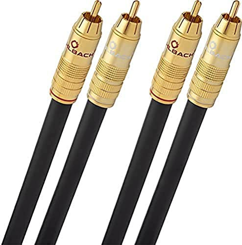 Oehlbach NF 214 Master 70 - Erstklassiges Stereo Audio-Cinchkabel Set - Mehrfach Schirmung, versilbertes Kupfer - 2 x 0,70 m - anthrazit
