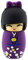 AreTop Cle USB 64 Go Clef USB Poupée Japonaise Clé USB 2.0 Fantaisie Flash Drive Mémoire U Disque Bon Cadeau (64GO, Violet)