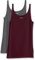 Amazon Essentials Women's Slim-Fit Thin-Strap Tank Top, Pack of 2, Burgundy/Charcoal Heather, XL