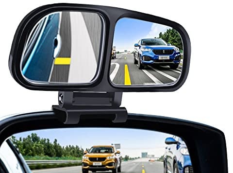 Biqing Auxiliary Mirror, Black Adjustable Car Reversing Auxiliary Mirror Blind Spot Reversing Rearview Mirror for Blind Side/Door Mirrors Universal Right