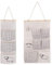 MaoXinTek Borsa Portaoggetti da Parete 2 Stili Stoffa Organizzatore in Lino con Piccole Tasche per Casa Ufficio 2 PCS (Bianco)