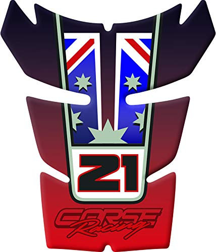 Paraserbatoio adesivo, Tankpad, Tankscutz, Protection de resevoir, resinato effetto 3d compatibile con DUCATI 848 1098 1198 Troy Bayliss