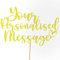 Any Text Personalised Glitter Cake Topper - Gold Name, Age, Words Glitter Cake Decoration and Sprinkles - Happy Birthday Decorations - Personalised Toppers for Cakes by Cakeshop