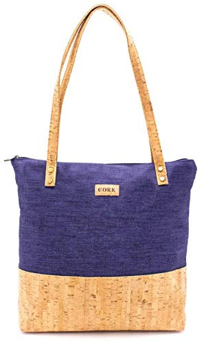 Kork Damen Handtasche Esmeralda 4 Farben (Blau)