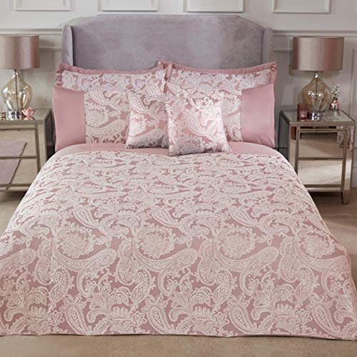 Emma Barclay Duchess - Embellished Jacquard Duvet Set in Blush Pink - Super King