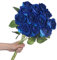 huaao 12 Pezzi Fiori Artificiali Rose di Seta, Singola a Gambo Lungo Rosa Finte, Bouquet da Sposa per Decorazioni Floreali Nozze Ufficio Casa Centrotavola per Feste fai da te Giardino, Blu