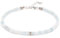BERGERLIN Aquamarin Armband hell blau mit 925 Sterling Silberperle – facettiertes, blaues Armband mit Verschluss – Größe M-L