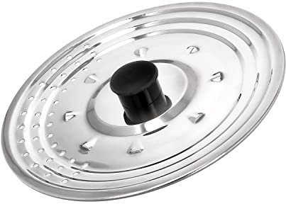 Tapadera Multiusos Acero Inoxidable Ø 25 cm. Uso Tapa Anti Salpicaduras y Escurridor. Tapadera Adpatable Diferentes Medidas