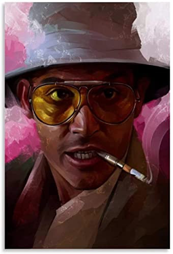 GPEIHANG Leinwand Druck Poster Angst und Schrecken in Las Vegas Filmplakat für Büroeinrichtung Wandkunst Kunstwerk Malerei Kunstdrucke Bild 15.7x23.6(40x60cm) Kein Rahmen