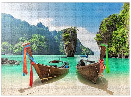 Bond Island Near Phuket in Thailand - Premium 1000 Piece Jigsaw Puzzle for Adults