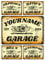 Personalised Metal Signs - Custom Plaque for Home Decor, Wall Art, Man Cave, Door, House, Shed, Bedroom 30 x 20cm (Motorbike Garage Sign)