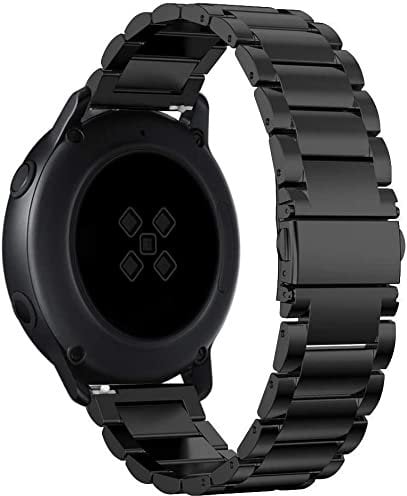 Blueshaweu Compatible for Ticwatch Pro 5 Band, Quick Release Stainless Steel Metal Replacement Straps Compatible with Ticwatch Pro 5 Android Smartwatch (Black)