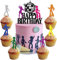 25 Piezas Decoración para Tartas Discoteca Topper de Tarta Disco Decoración de Pastel Happy Birthday Cake Topper Gente Bailando Toppers para Tartas para Fiesta Hippie Cumpleaños Años 70 80