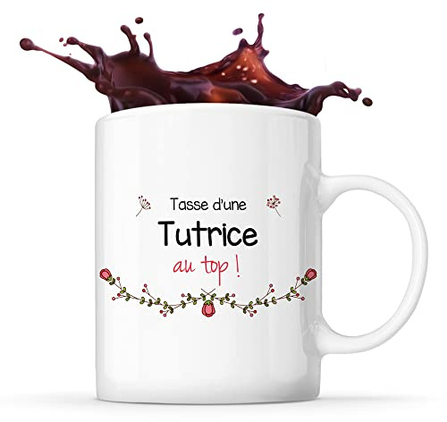Mug Tutrice au Top Femme | Tasse Idée Cadeau Collègue Travail Retraite