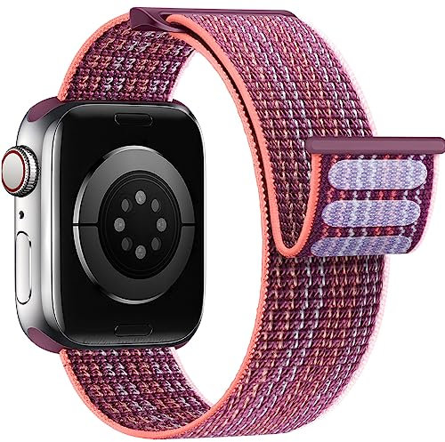 Yoohoo Nylon Straps Compatible with Apple Watch Straps 38mm 40mm 41mm 42mm(Series 10 11) Women Men,Upgraded Soft Nylon Strap Replacement Watch Bands for iWatch Series 11 10 9 8 7 6 5 4 3 2 1 SE/Black