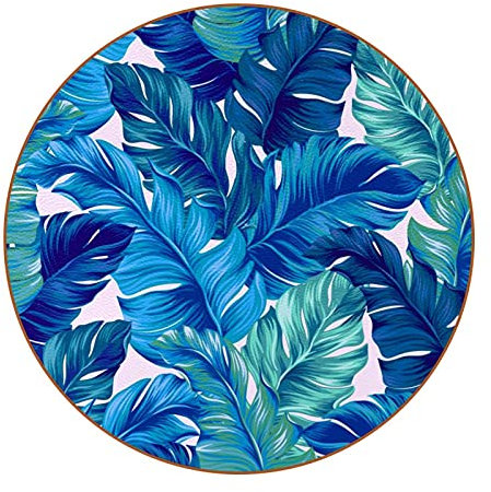 Untersetzer mit tropischen Palmenblättern, für Getränke, 6 Stück, Tisch-Schutzmatte für Weingläser, Tassen und Tassen, wiederverwendbar im Büro, Küche, Bar, 10,9 cm