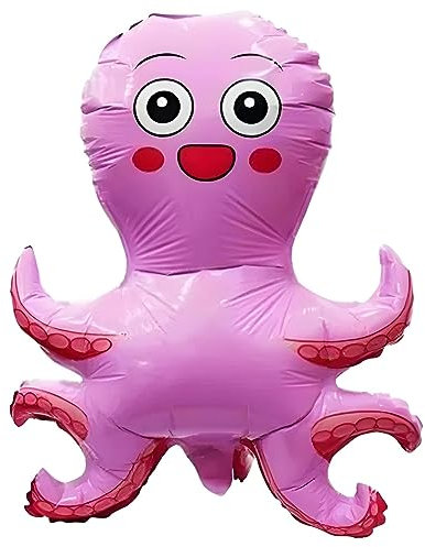 3D Folienballon Aufsteller in Oktopus-Form, Rosa, Ca. 53 * 42 cm - Perfekt für Kindergeburtstage, Meeresthemen-Partys, Dekorationen, Geschenke, Überraschungen und besondere Anlässe