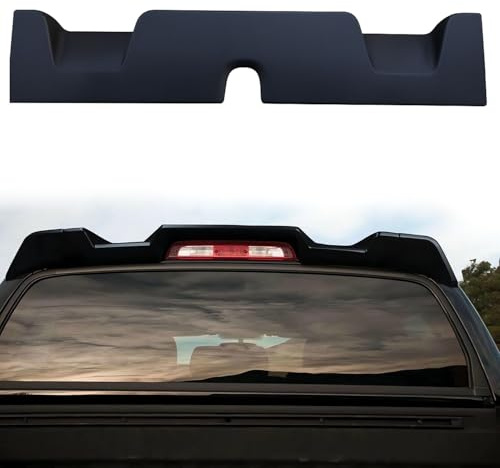 Heckspoilerflügel kompatibel mit Dodge Ram 1500 2019-2023, Kofferraum-Dachspoilerlippe Flügel, mattschwarz, nur passend für Flossenantenne in der Mitte