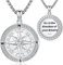 Collana con Ciondolo Bussola Argento Sterling 925 Collana Bussola Donna Ciondolo Bussola Vichinga Gioielli Amuleto Bussola per Donna Uomo