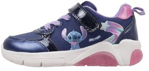 Geox J FADINLIGHT Girl B Sneaker, Navy/Fuchsia, 27 EU