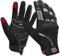 KEMIMOTO Motorrad Handschuhe, Motorradhandschuhe Herren mit Touchscreen, Knöchelschutz, Sommer Handschuhe für Mountainbike, Fahrrad, Motorcross, Roller, Wandern, Klettern Schwarz L