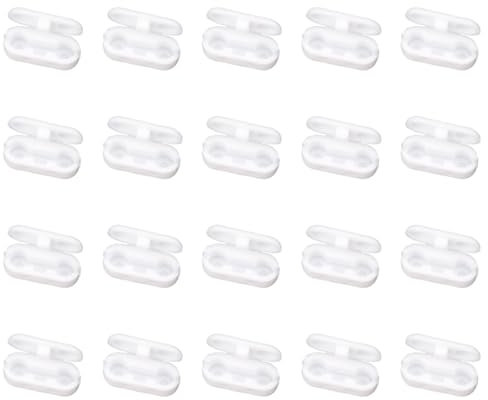 Tabanzhe Roller Blind Chain Connector Clips - 20 Pcs Replacement Blind Pull Ball Cord Clips Curtain Chain Connector Fits 4.5mm Roller for Vertical Window Blinds(White)