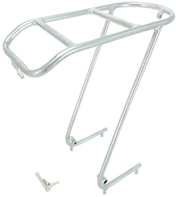 Harilla Support Avant de vélo en métal Robuste, étagère Avant Robuste, Porte-Bagages pour vélo Pliant de 20 Pouces, Livraison de Nourriture, Argent