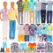 Festfun Kleidung für Puppen 12 Puppenkleidung enthält Tops Kleidung T-Shirt Oberteile Hosen für 12 Zoll JungenPuppen Zufällig Verschickt