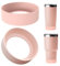 Linkidea Water Bottle Boot Compatible with YETI Rambler Tumbler 20oz/30oz, Travel Mug 20oz/30oz, Straw Cup 26oz, Silicone Bottle Bottom Bumper Protector (Ice Pink / 2 Pack)