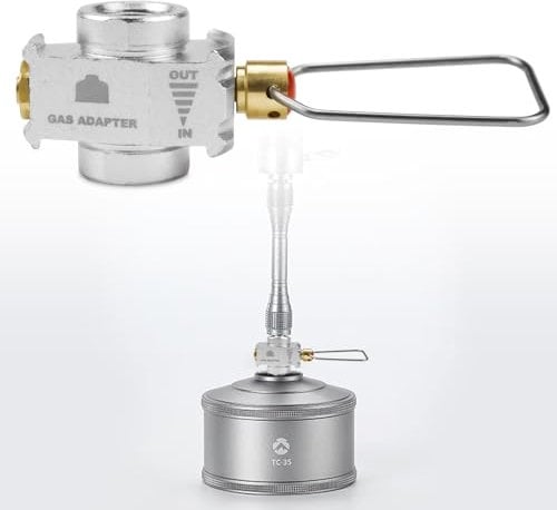 Erzekrim Gas Canister Refill Adattatore cartuccia gas adattatore adattatore di ricarica gas butano valvola a vite adattatore fornello da campeggio adattatore (adattatore - A)