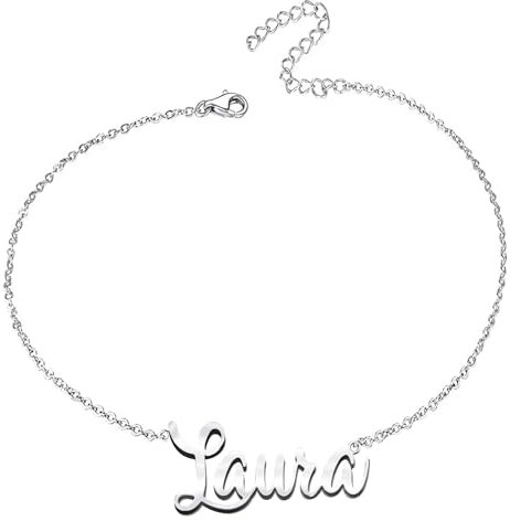 various Armband für Damen mit Namen, Edelstahl, personalisierbar, Silber, für Damen, personalisierte Geschenke für Frauen, Mütter, Mädchen, Paare, beste Freundin, 160mm + 50mm centímetros, Legierter