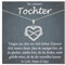 FAOMZQ Geschenk für Tochter, An meine Tochter Halskette, Infinity Herz Kette für unsere Tochter von Mama und Papa zum Geburtstag Abschluss Einschulung Weihnachten