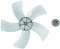 MAGICLULU 1 Satz Ersatz-Ventilatorflügel Aus Kunststoff 5-Blättrig Standventilatorflügel Mit Mutternabdeckung Tischventilator-Zubehör 12 Zoll