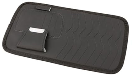 Custodia per CD da auto, porta CD per aletta parasole dell'auto, tasca organizer per aletta parasole (nero)