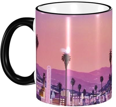KLMELLMDE Side Colour The Old Hollywood Tasse, Teetasse, Kaffeetasse, heiße Schokolade, 330 ml.