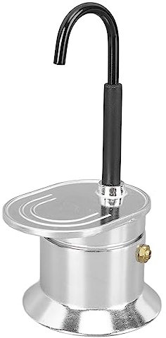 HAOHIZE Olla de un solo tubo, 1 taza de 50 ml, ollas de espresso para estufa, boquilla de aleación de aluminio, cafetera italiana para fiestas al aire libre, viajes, 6,7 x 3,3