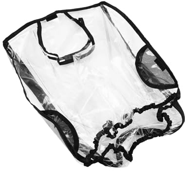 Babyschalenbezug Regenschutz 52x30x22cm für Kinderwagen Schwarz | EVA und Polyesterfaser, Winddicht, für Outdoor und Reise, Praktisch für Kleinkinder