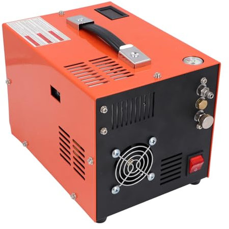 PCP Air Compressor - 30MPa High Pressure Scuba Tank Built-in Transformer, PCP Air Pump with Fan Cooling Temperature Display for Paintball Gun, Inflate Outside