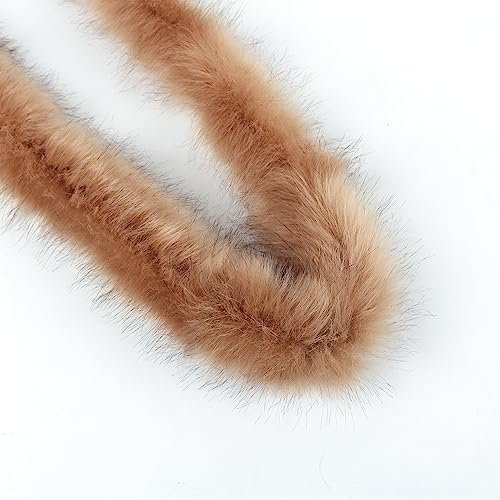Anevous 2m Boa zum Basteln, Einfarbig Federboa, Flauschige Federschal, Federstreifen Hochzeit Dekorationen für Nähen Kunsthandwerk Dekoration, Kostüm-Accessoire, Party, Karneval,Khaki