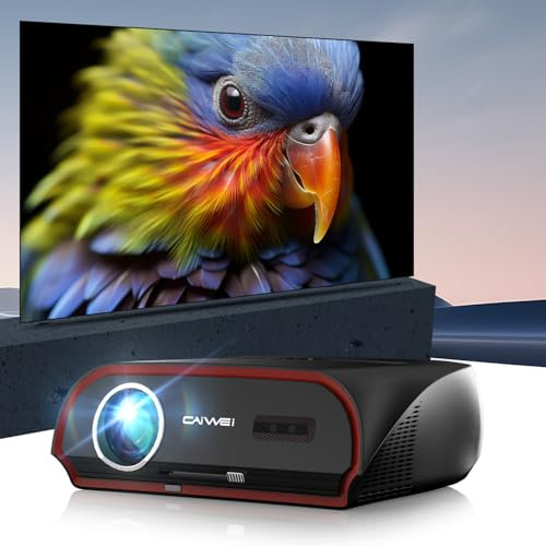 Led Beamer 4K Tageslicht 1580 ANSI Lumens Autofokus Beamer 4K Heimkino mit NFC Screencast, WiFi6 Bluetooth 5.2 Smart Projektor mit Netflix, Android TV, RJ45 LAN，DSP Video FHD Beamer