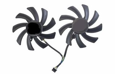 DLUPING Ventilateur de Carte Graphique 87MM T129215SU DC12V 0.50AMP pour PNY RTX 4070 4060 Ti XLR8 Gaming Verto Epic-X RGB Overclocked Triple(Middle Right Fan)