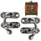 Gancio antico Hasp – 2 piccole serrature | rame retrò antico scatola trigger serratura | Antico armadio serratura porta, stile vintage, sinistra e destra gancio fermo per scatola di gioielli,