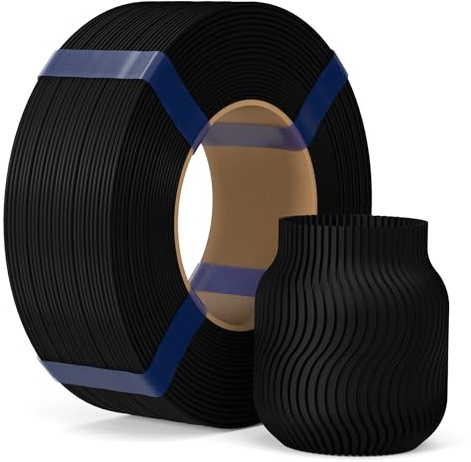 ELEGOO PLA Basic Refill Filament 1.75mm Schwarz 1KG | 3D Druck Filament ohne Spule, Hohe Durchmessergenauigkeit, Passend für die Meisten Wiederverwendbaren Spulen