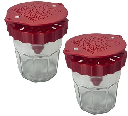 Pack mit 2 professionellen Glasfallen für Asiatische Hornisse, ökologisch, waschbar und wiederverwendbar für Garten und Imkerei