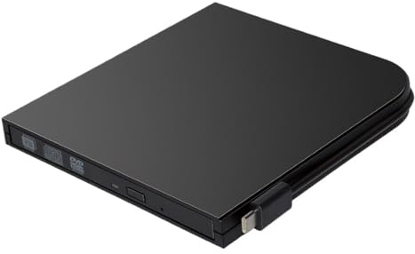 Curved Edge Dual Cable External USB CD/DVD Writer Computer Notebook External Removable Optical Drive