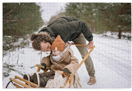 Personalisiert Puzzel Personalisiertes Puzzle mit Eigenem Foto Selbst Gestalten Puzzle für Erwachsene mit Bild Text Namen Weihnachten, Valentinstag, Teenager Familie Freund