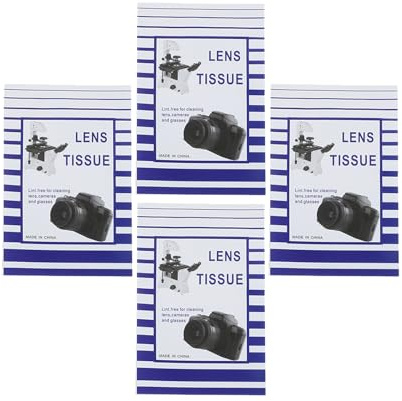 TOKIDNY 200pcs Double-Sided Lens Cleaning Paper for Cameras Microscopes Glasses and Screens Portable Large Wipes for Quick Versatile Optical Surface Cleaning