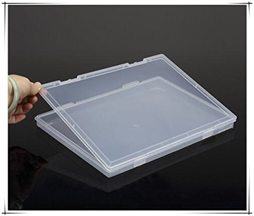 Portable A4 file Box Transparent plastic box Office Supplies Holder Document Paper Protector Desk Paper Organizers Case PP Storage Collections Container Magazine Organizers Box Case (1PCS)