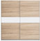 FORTE WINNER PLUS Schrank 200, Kleiderschrank, Schwebetürenschrank Skadinavisch Schlafzimmer 2-türig Einlegeböden Kleiderstange, Holzdekor: Sonoma Eiche / Weiß, 200 cm breit x 210 cm hoch x 61 cm tief
