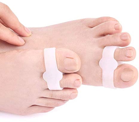 Pedimend Silicone Gel Double Loop Toe Separators (1PAIR) - Hallux Valgus/Bunion Corrector - Toe Straightener/Toe Spacer - Best for Overlapping Toes/Hammer Toes – Unisex - Foot Care